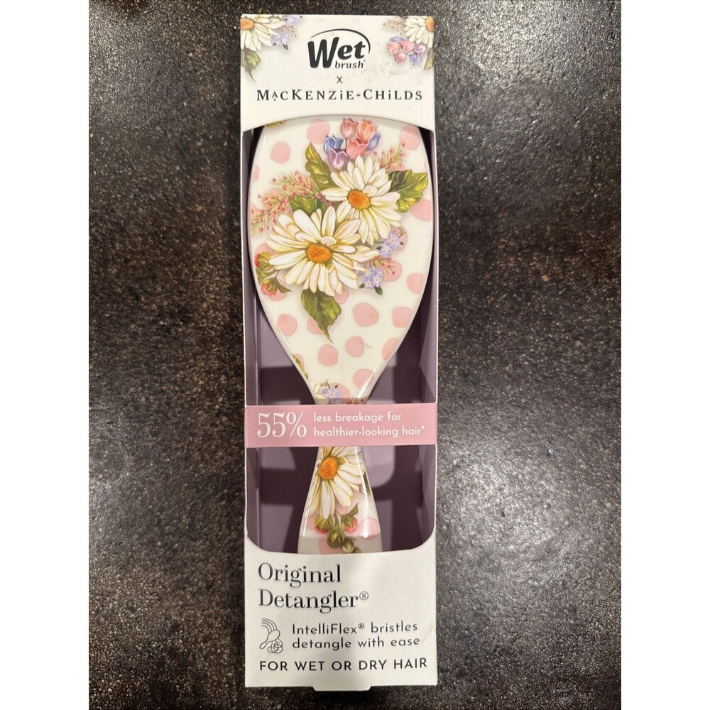 MacKenzie Childs x Wet Brush Full Size Detangler Brush * WILDFLOWER DOT * NIP